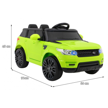 Autko Start Run na akumulator, Zielony SUV + Pilot